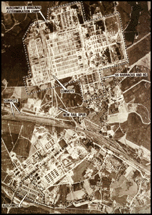 Veduta aerea di Auschwitz